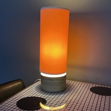 Vintage BHS Plywood Table Lamp Side Light With Cylinder Shade Retro