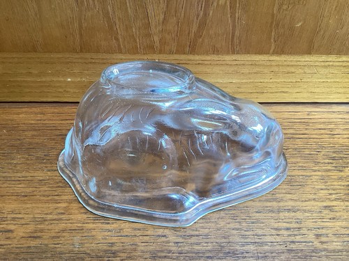 Vintage glass rabbit jelly - vintage,