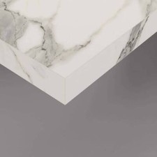 Statuario Marble Square Edged Laminate Worktops