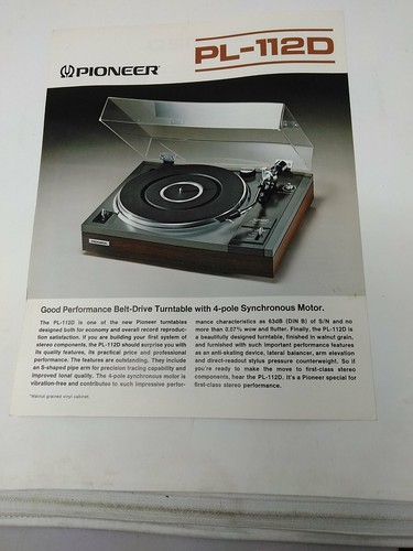 Vintage pioneer 112d - pioneer, pl-112d
