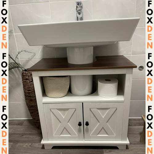 White bathroom under sink - white,