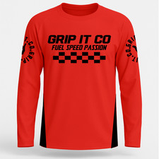 Red motocross jersey kids mx