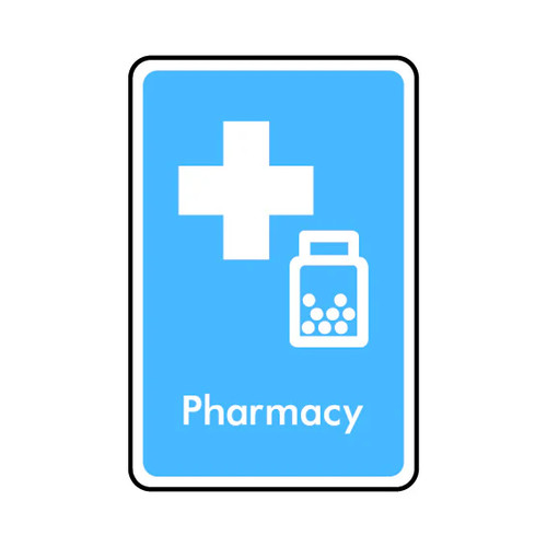 Pharmacy informations sign - sign, a4