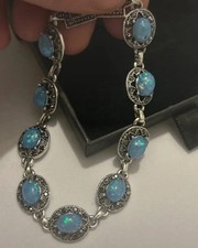 Vintage S Siver Blue Opal