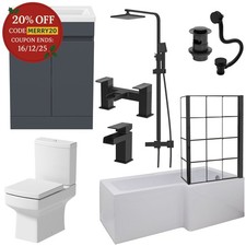 Complete Bathroom Suite Black