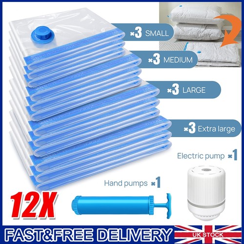 Vacuum storage bags with hand - vacuum,