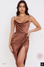 House Of CB Reva toffee satin