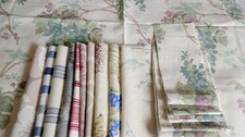 Laura Ashley Wisteria Duck Egg/Pistachio Fabric Remnant 69cm x 75cm. Plus Scraps