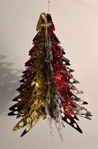 Vintage foil christmas hanging - vintage,