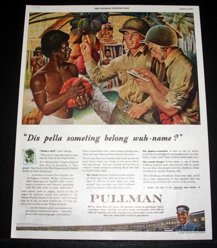 1944 old wwii magazine print - 1944,