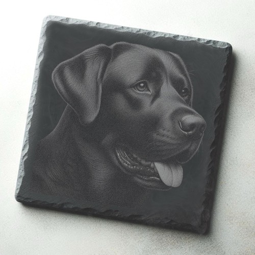 Labrador slate coaster - labrador,