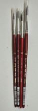 Set of 4 Pebeo Grey Squirrel Hair Watercolour Artist Brushes Sizes 8 10 12 14