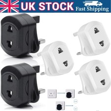 2 Pin to 3 Pin UK Battery Charger Adaptor Plug for Shaver & Oral-B Toothbrush