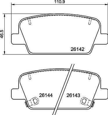 New brake pad set disc - pad, set,