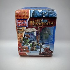 Dragons Mega Bloks Fire Ice Dragons Ice Outpost 9857 New & Sealed