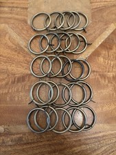 Metal Curtain Hanging Rings  - Pole / Rod / Voile Net - Qty 25 - Diameter 2”