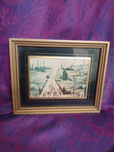 Vintage lowry framed print - vintage,