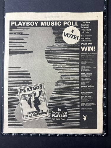 Playboy music poll 1981 - poll, 14x11"