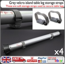 Grey Soft Island Table Leg Storage Strap Kit fits Desmo Sequoia Fiamma Camper x4