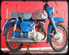 Honda C 71 A4 Photo Print Motorbike Vintage Aged