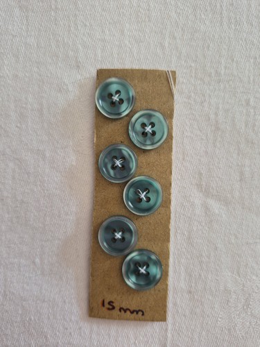 Vintage teal 15mm buttons - teal,