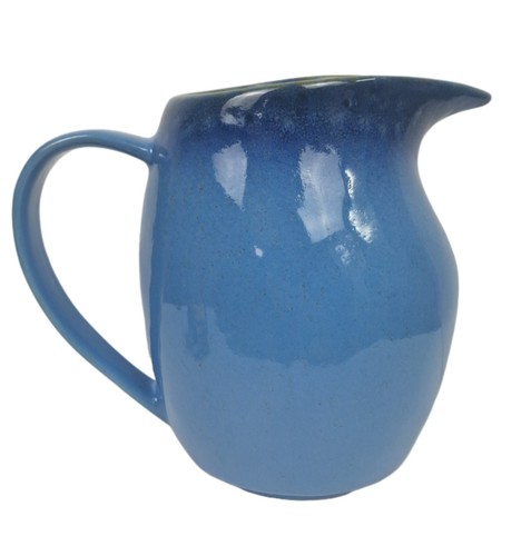 Blue stoneware jug medium - blue,