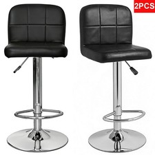 Set of 2 Black Bar Stools