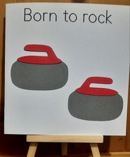 curling stones card. funny
