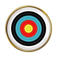 Archery target pin badge - archery,