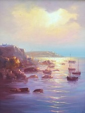 Jean queffelec seascape sunset - jean,