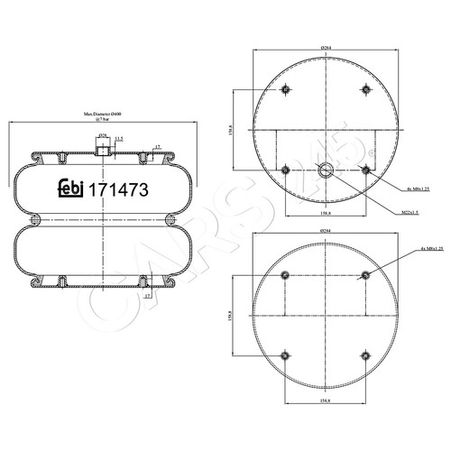 Air suspension boot febi - suspension,