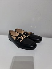 Sergio Todzi Classic Lords Loafers Womens Size UK 3 Black Eco Leather