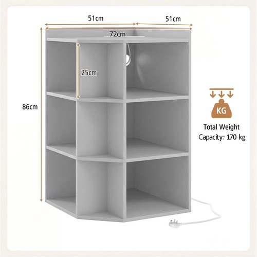 Corner bookshelf tier wooden - corner, 3