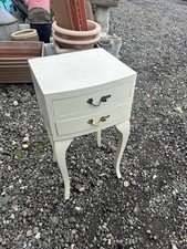 FRENCH STYLE BEDSIDE TABLE BEDSIDE CABINET Good Condition With 2 Drawers Solid