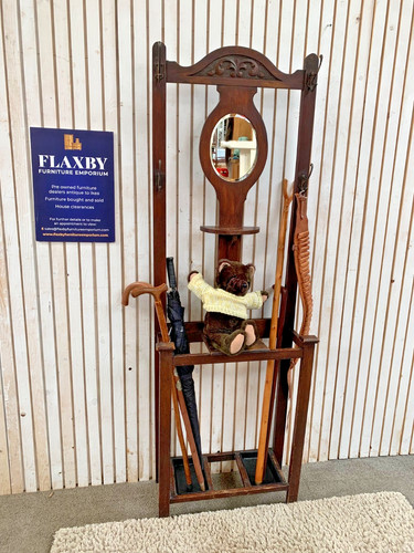 Antique wooden hall stand - antique,