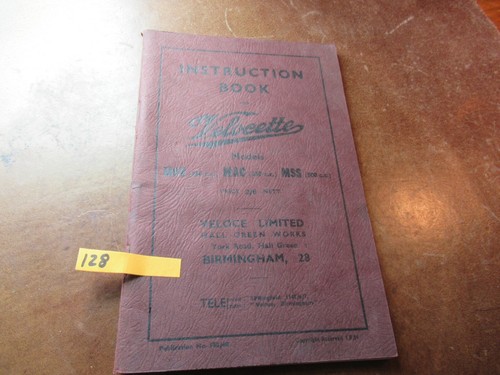 Velocette instruction service - instruction,