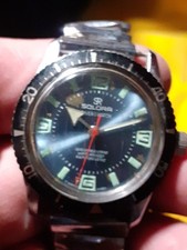 VTG Solora Mens Divers Mechanical Watch Not Working) Swiss 1960s 34mm 17 Jewels