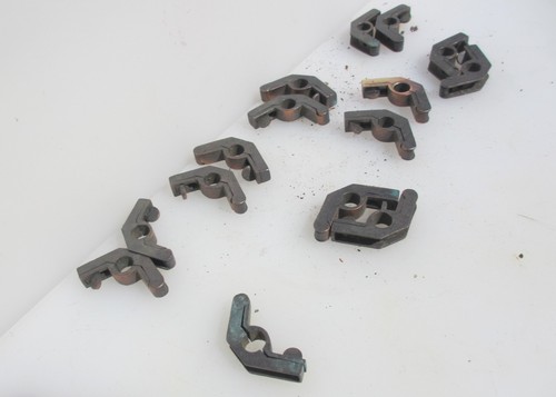 Antique brass stair rod clips - brass,