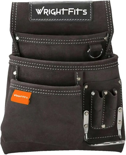Leather tool belt pouch - leather,
