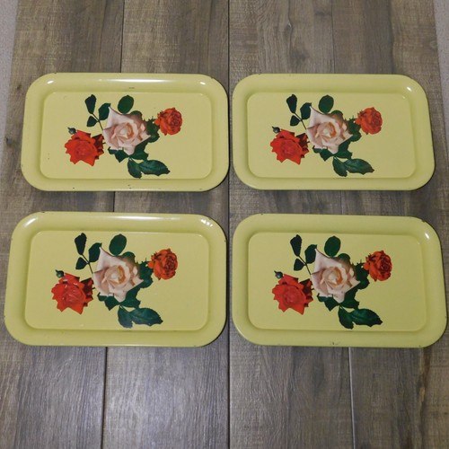 Vtg 1950s metal serving tray - vtg,