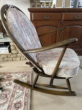 Vintage Ercol  Rocking Chair Model 315 Grandfather Chair solid, comfortable