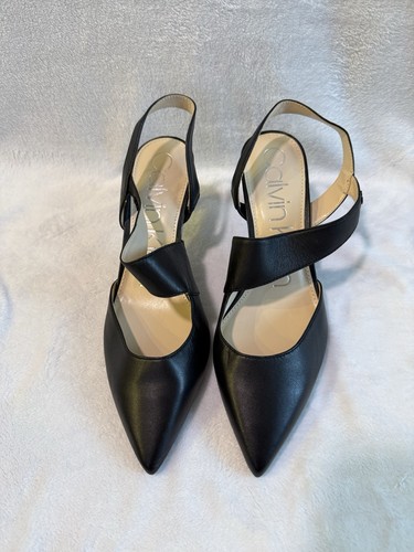 Calvin klein black leather - black,