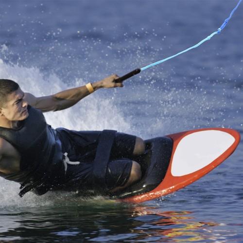 Black handle water ski rope - water,