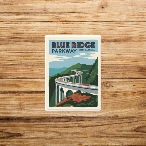 Vintage blue ridge parkway - blue,