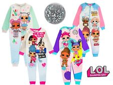 Girls 1Onesie LOL Surprise One Piece Pyjama Sleepsuit Disco Warm Age 3-10 Yrs