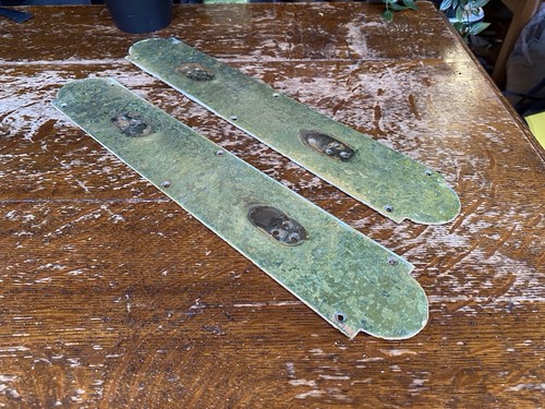 Pair large antique brass door - large,