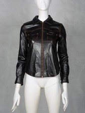 vintage Gaultier Jean's faux leather zip-up shirt - women's size 36