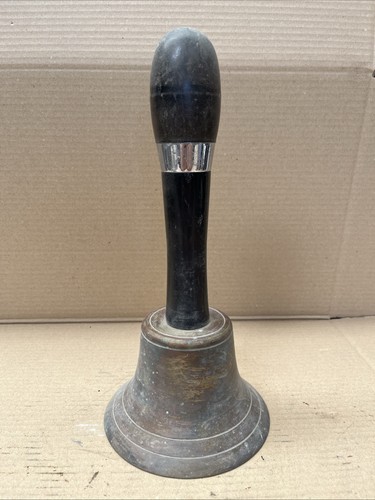 Large antique hand bell brass - antique,