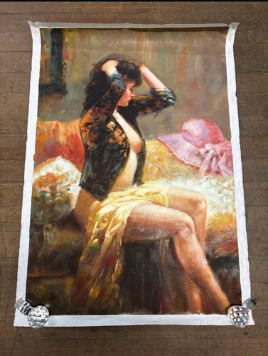 Oil canvas possibly - on,