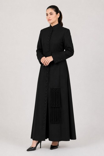 Women black clerical cassock - women's,